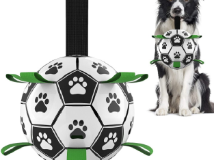 Interactive Dog Soccer Ball With Grab Tabs