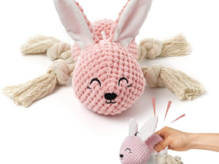 Bella Bunny Rope Squeaker Toy